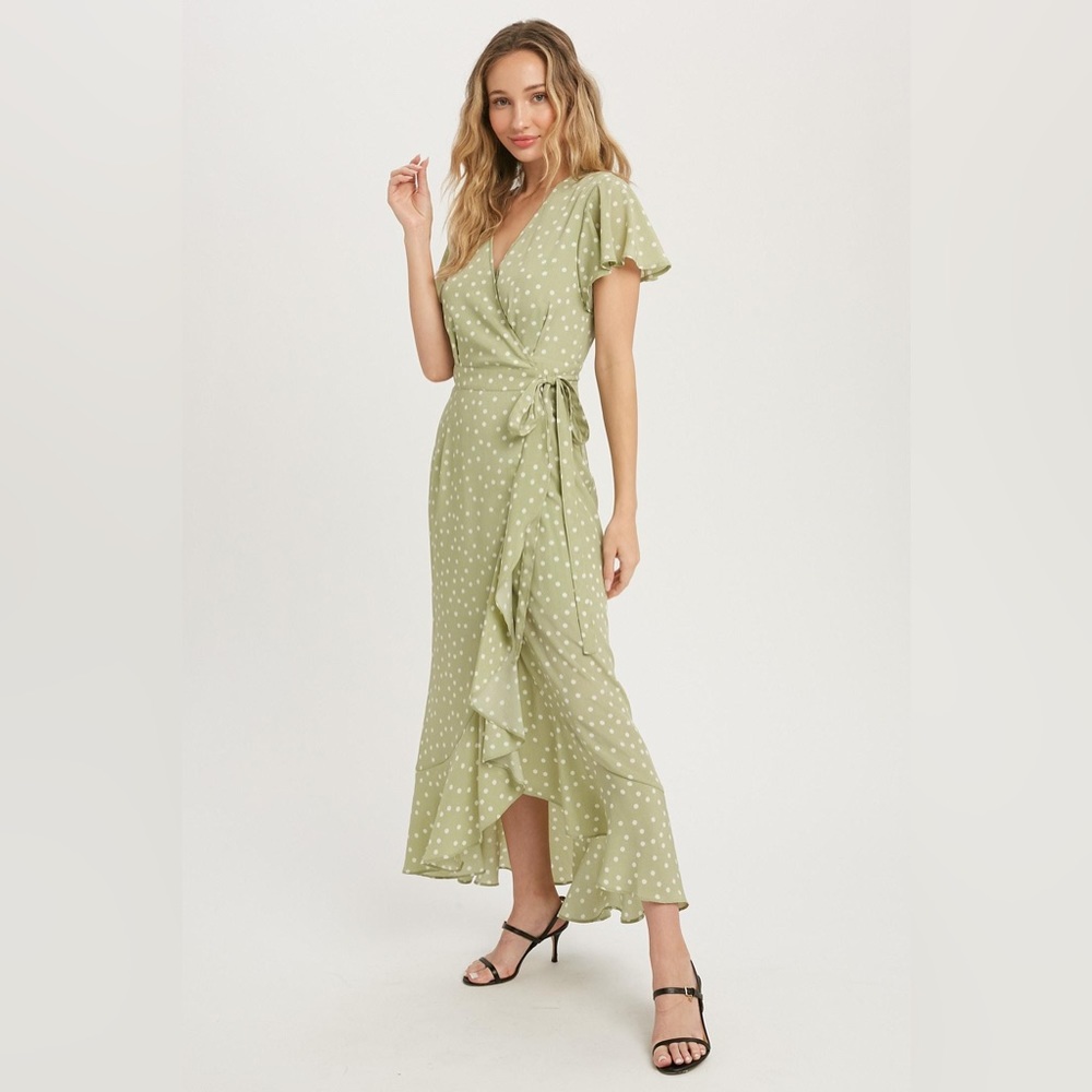 Memorable Moments Polka Dot Wrap Dress
